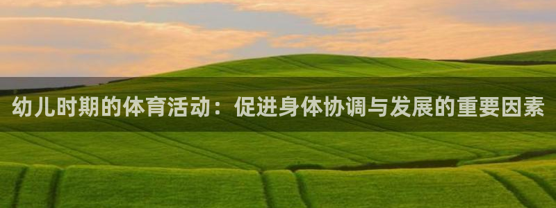 风速体育app下载官网最新版：幼儿时期的体育活动：促进身体协调与发展的重要因素